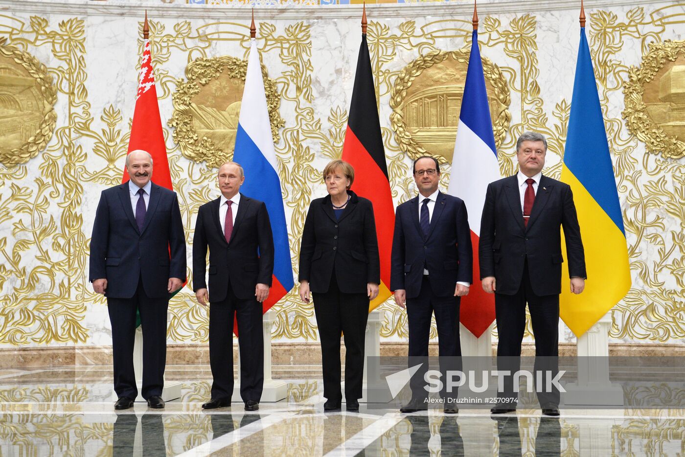 Russian, German, French and Ukrainian leaders meet for talks in Minsk