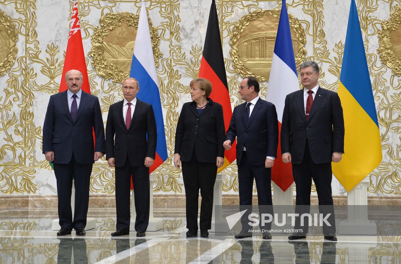 Russian, German, French and Ukrainian leaders meet for talks in Minsk
