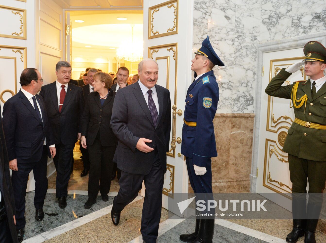 Russian, German, French and Ukrainian leaders meet for talks in Minsk