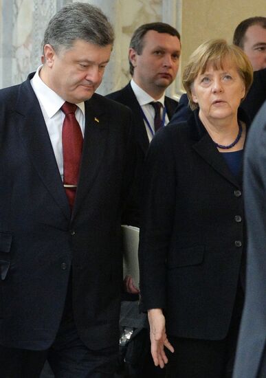 Russian, German, French and Ukrainian leaders meet for talks in Minsk