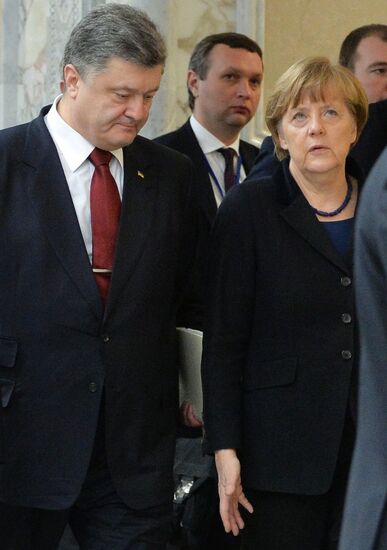 Russian, German, French and Ukrainian leaders meet for talks in Minsk