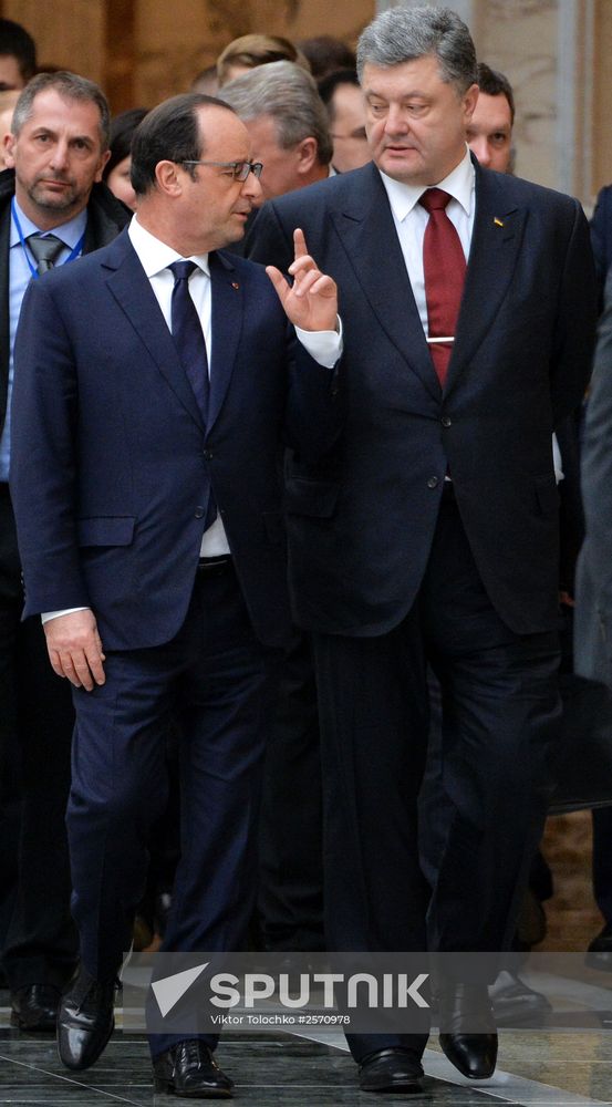 Russian, German, French and Ukrainian leaders meet for talks in Minsk