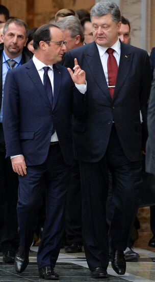 Russian, German, French and Ukrainian leaders meet for talks in Minsk