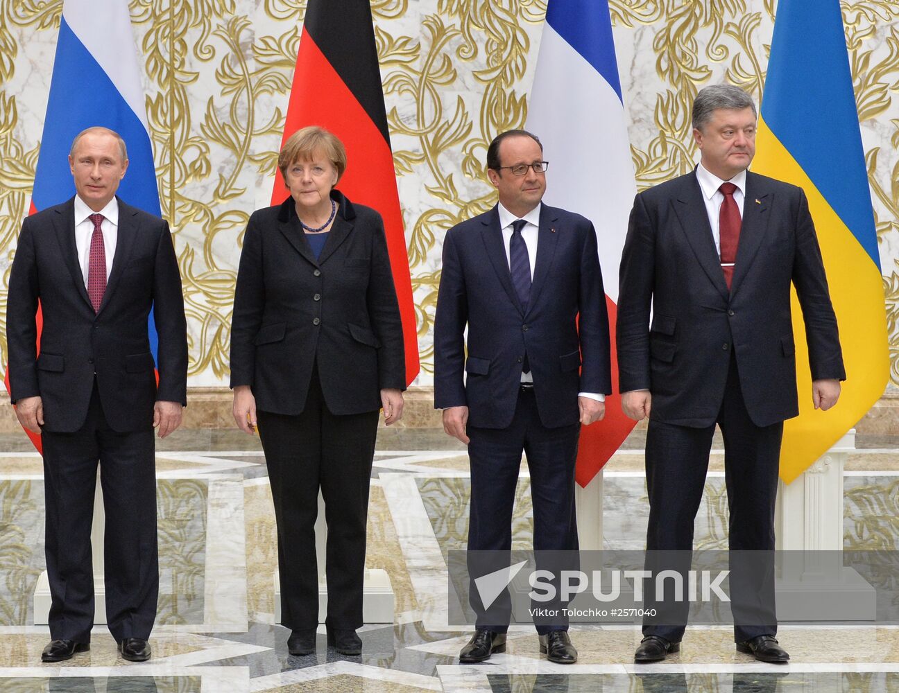 Russian, German, French and Ukrainian leaders meet for talks in Minsk