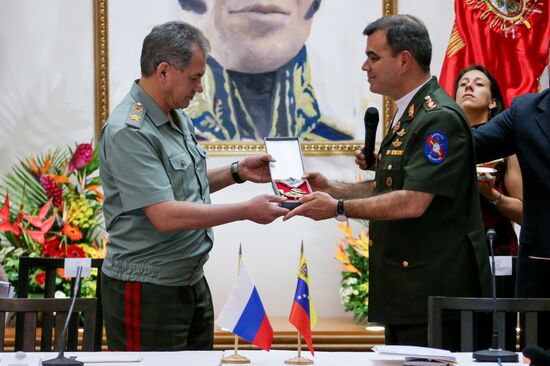 Russian Defense Minister Sergei Shoigu's official visit to Venezuela