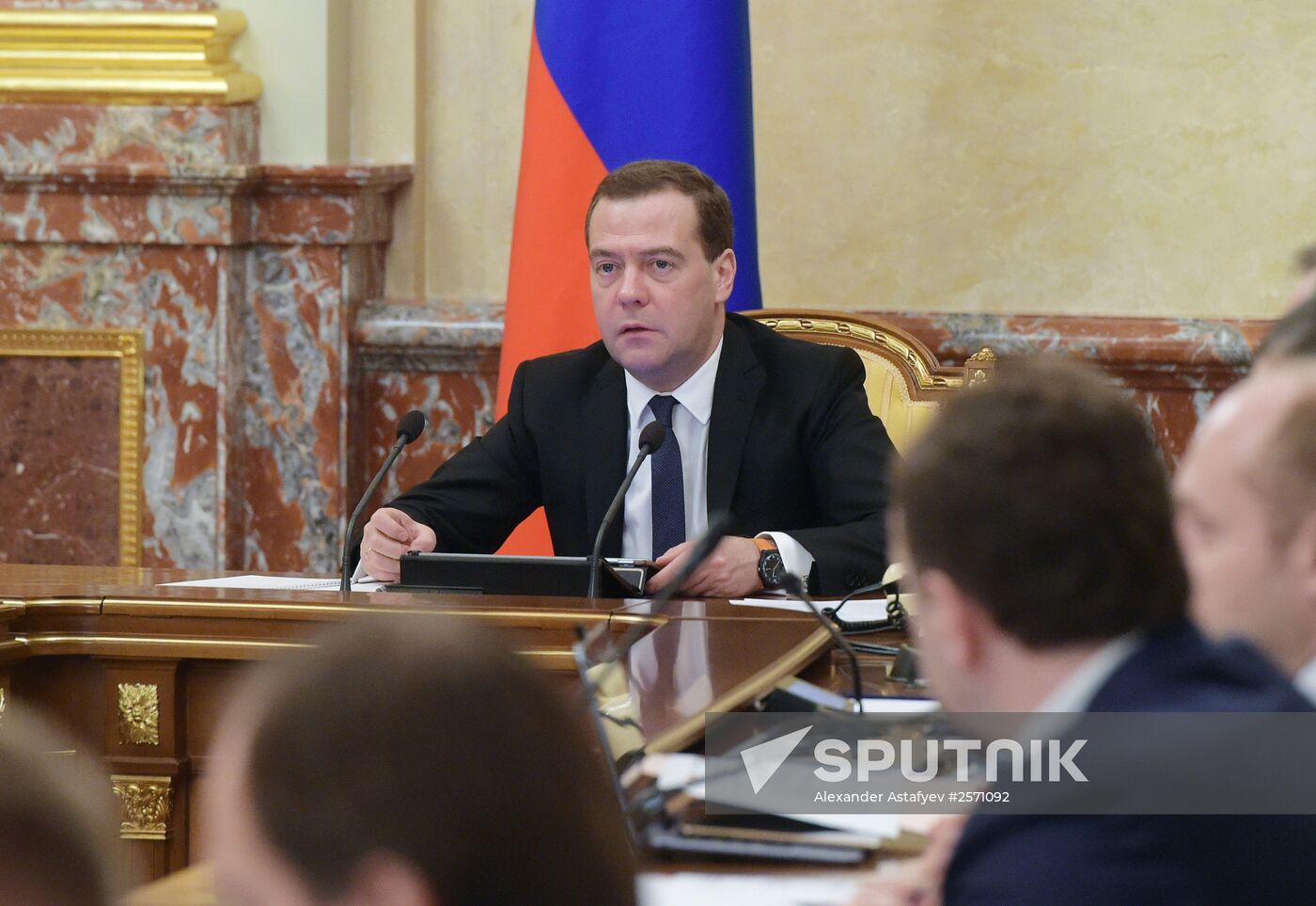 Russian Prime Minister Dmitry Medvedev chairs Government meeting