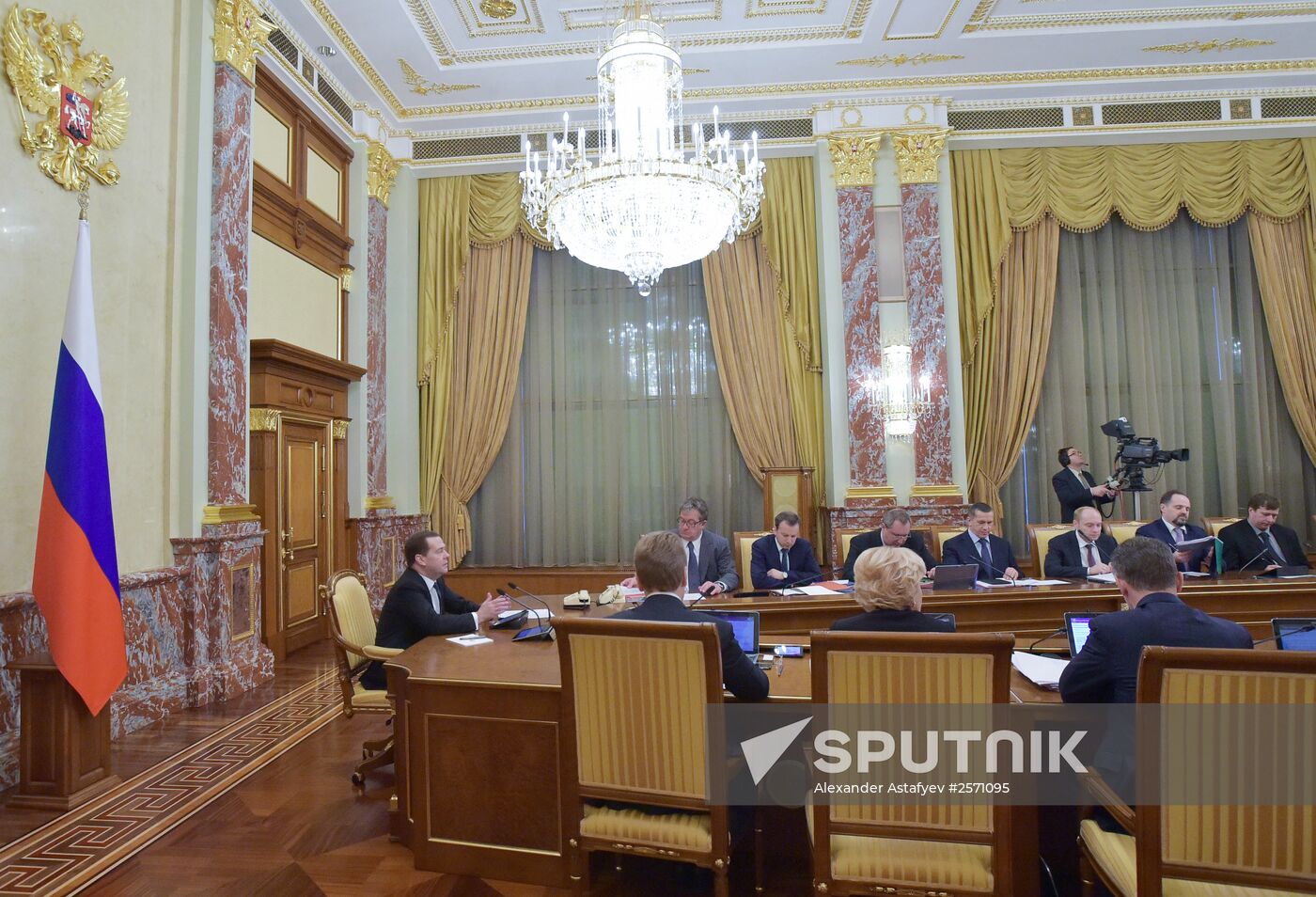 Russian Prime Minister Dmitry Medvedev chairs Government meeting