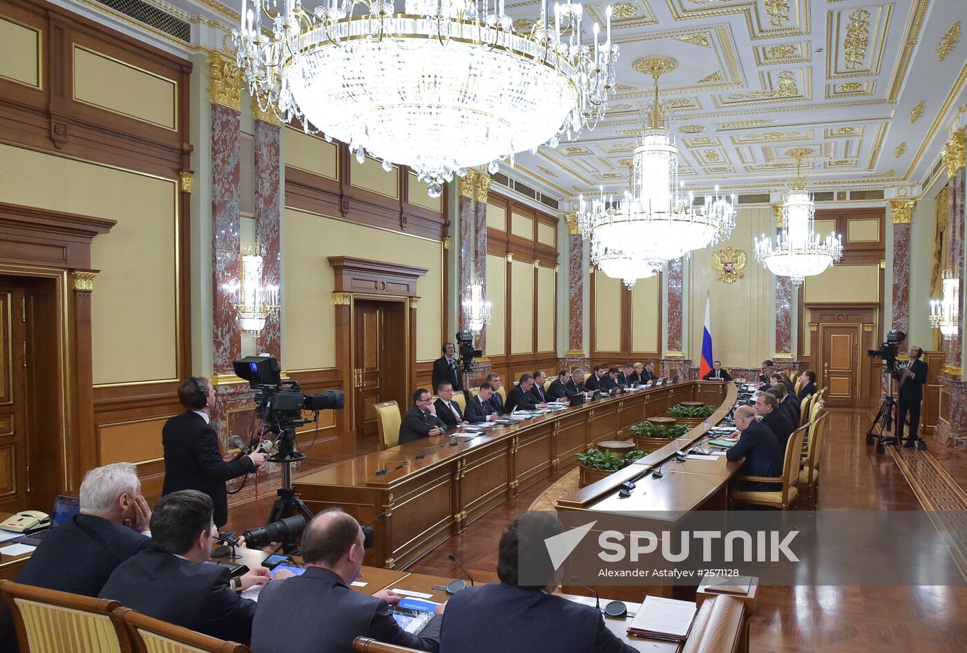 Russian Prime Minister Dmitry Medvedev chairs Government meeting