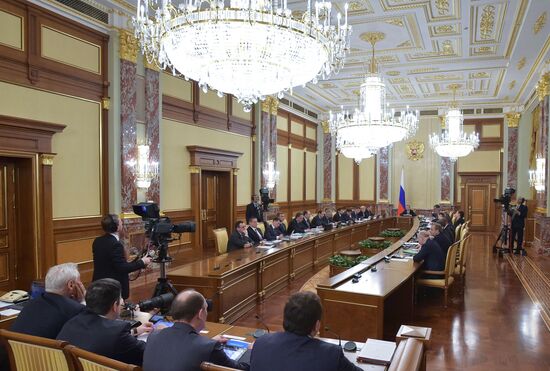 Russian Prime Minister Dmitry Medvedev chairs Government meeting