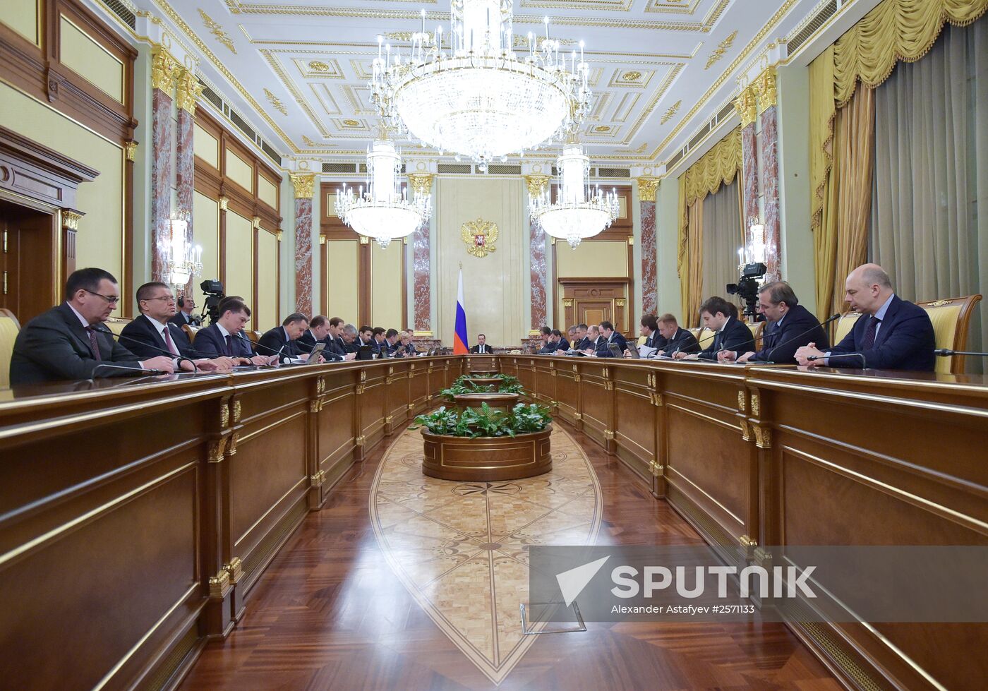 Russian Prime Minister Dmitry Medvedev chairs Government meeting