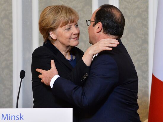 Russian, German, French and Ukrainian leaders meet for talks in Minsk