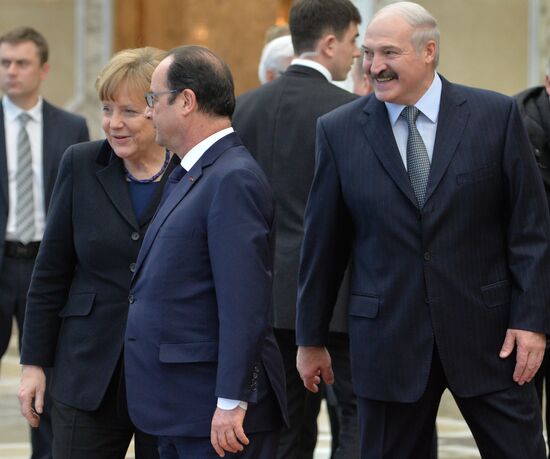 Russian, German, French and Ukrainian leaders meet for talks in Minsk