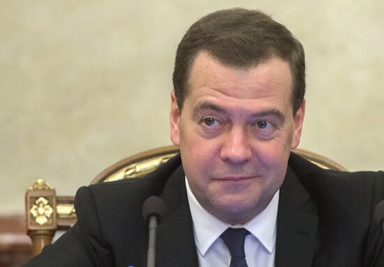 Russian Prime Minister Dmitry Medvedev chairs Government meeting