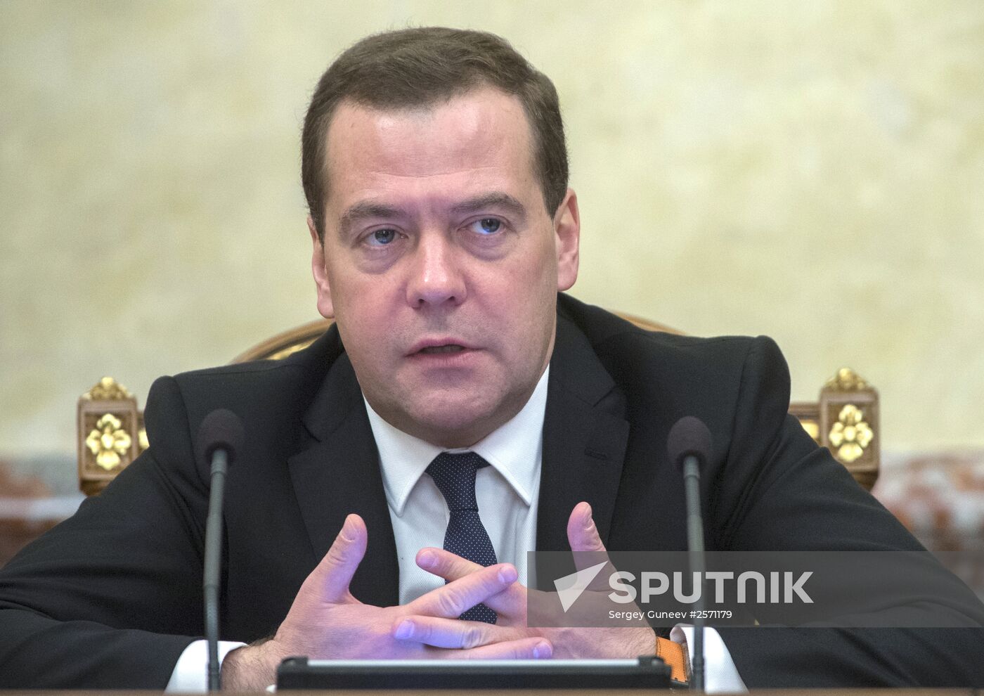 Russian Prime Minister Dmitry Medvedev chairs Government meeting