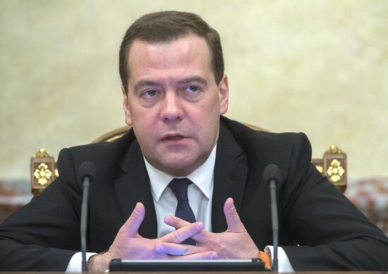 Russian Prime Minister Dmitry Medvedev chairs Government meeting