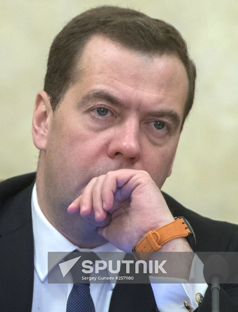 Russian Prime Minister Dmitry Medvedev chairs Government meeting