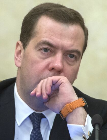 Russian Prime Minister Dmitry Medvedev chairs Government meeting