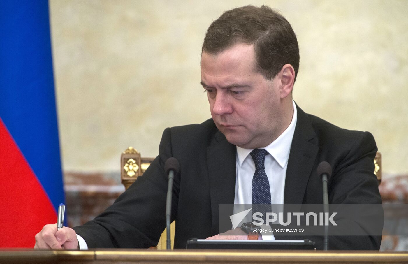Russian Prime Minister Dmitry Medvedev chairs Government meeting