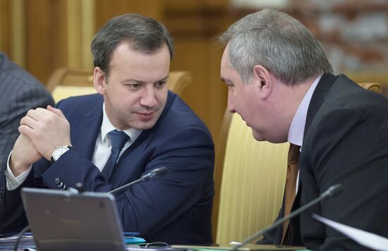 Russian Prime Minister Medvedev holds Government meeting