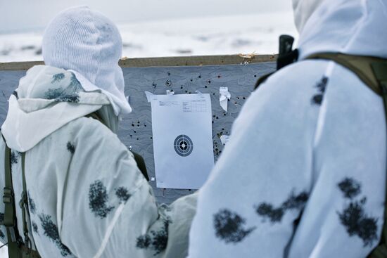 Central Military District peace-keeping unit's snipers hold training