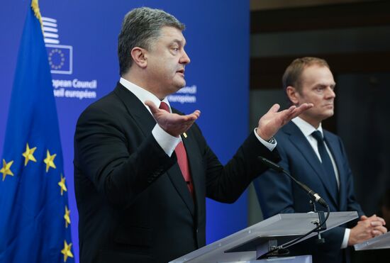 Petro Poroshenko visits Brussels