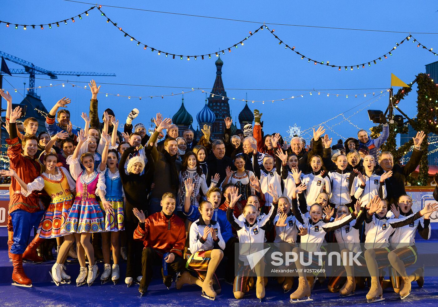 Celebrating birthday of honorary president of Russian Olympic Committee Vitaly Smirnov
