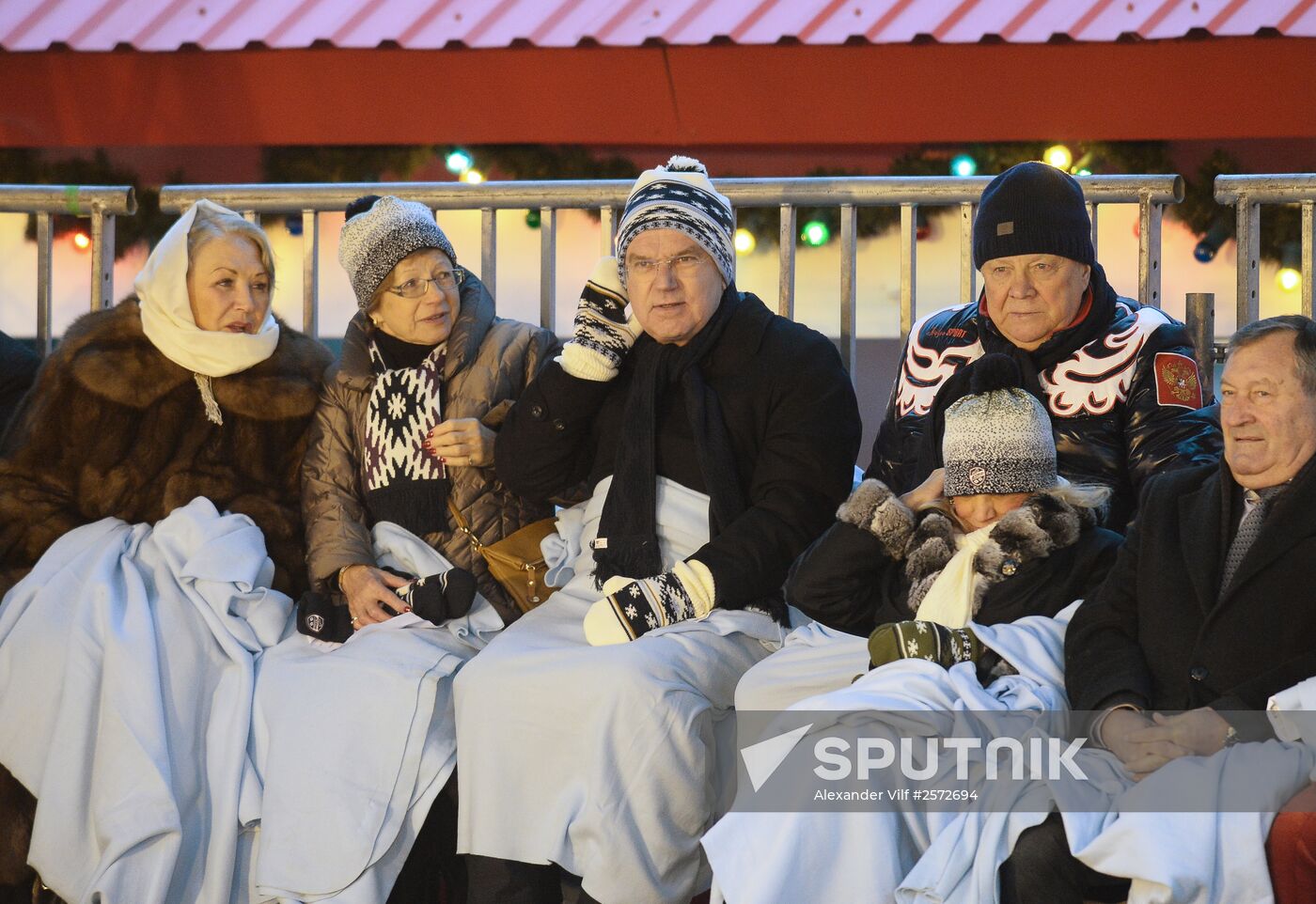 Celebrating birthday of honorary president of Russian Olympic Committee Vitaly Smirnov