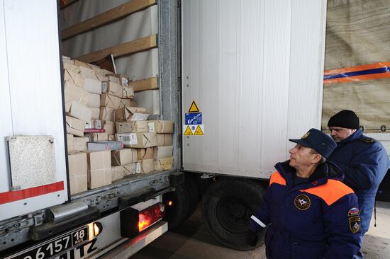 Fourteenth humanitarian aid convoy departs for southeastern Ukraine