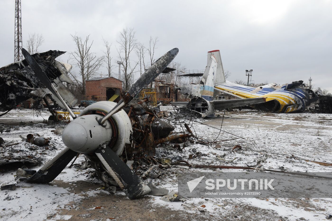 Destroyed airport in Donetsk