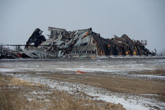 Destroyed airport in Donetsk