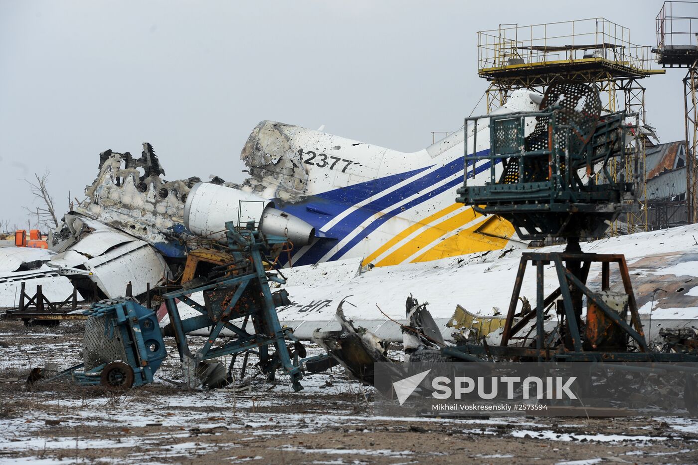 Destroyed airport in Donetsk