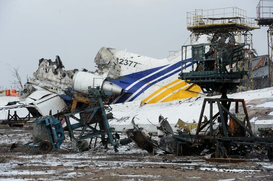 Destroyed airport in Donetsk
