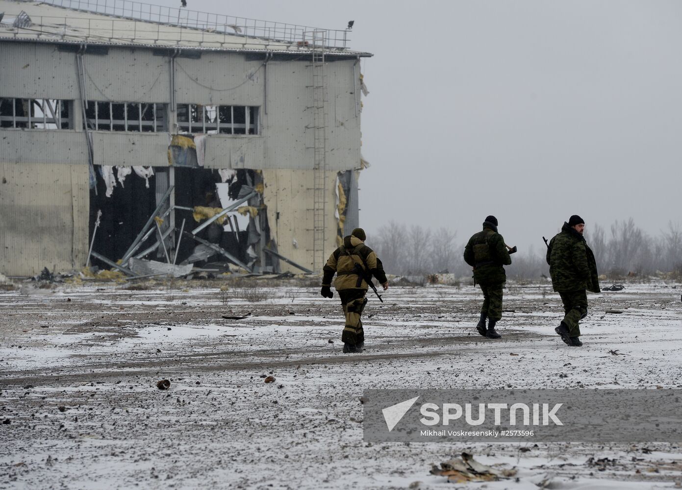 Destroyed airport in Donetsk
