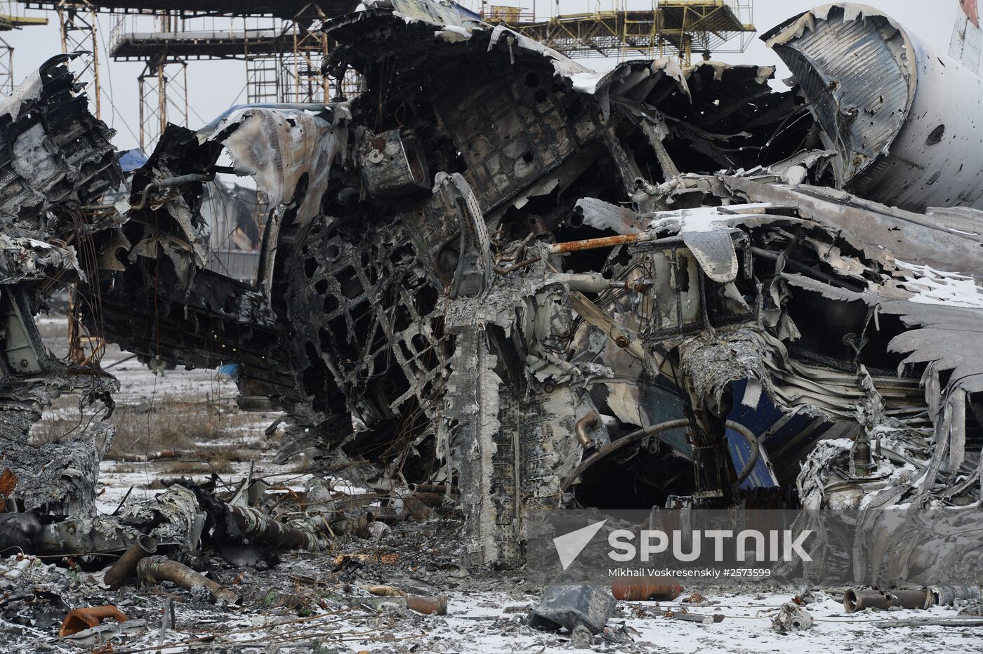 Destroyed airport in Donetsk
