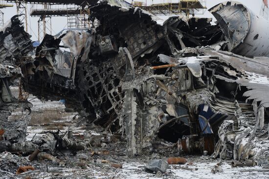 Destroyed airport in Donetsk