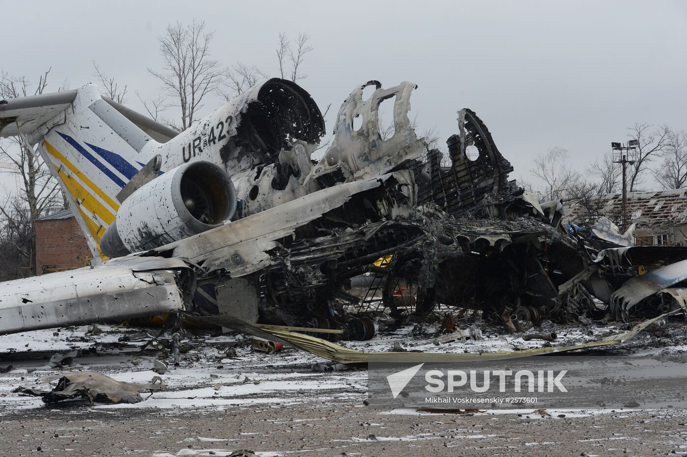 Destroyed airport in Donetsk