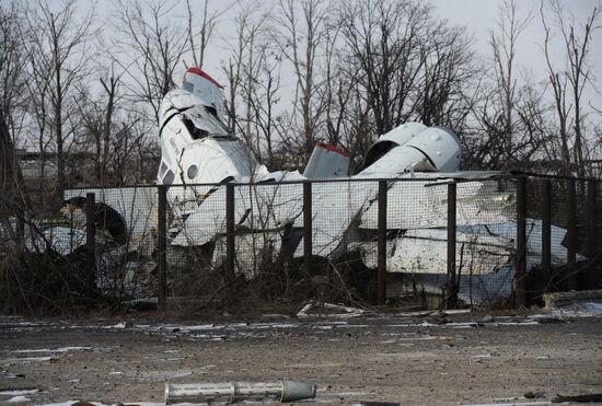 Destroyed airport in Donetsk