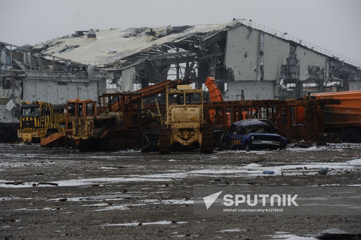 Destroyed airport in Donetsk