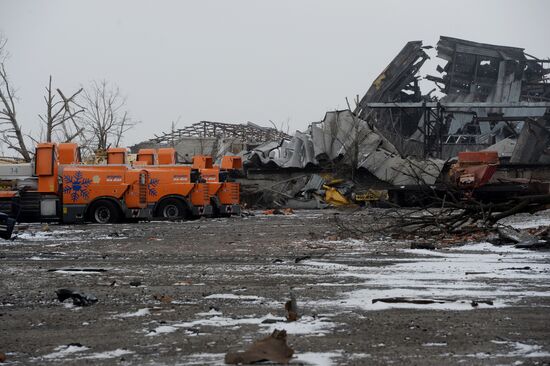 Destroyed airport in Donetsk