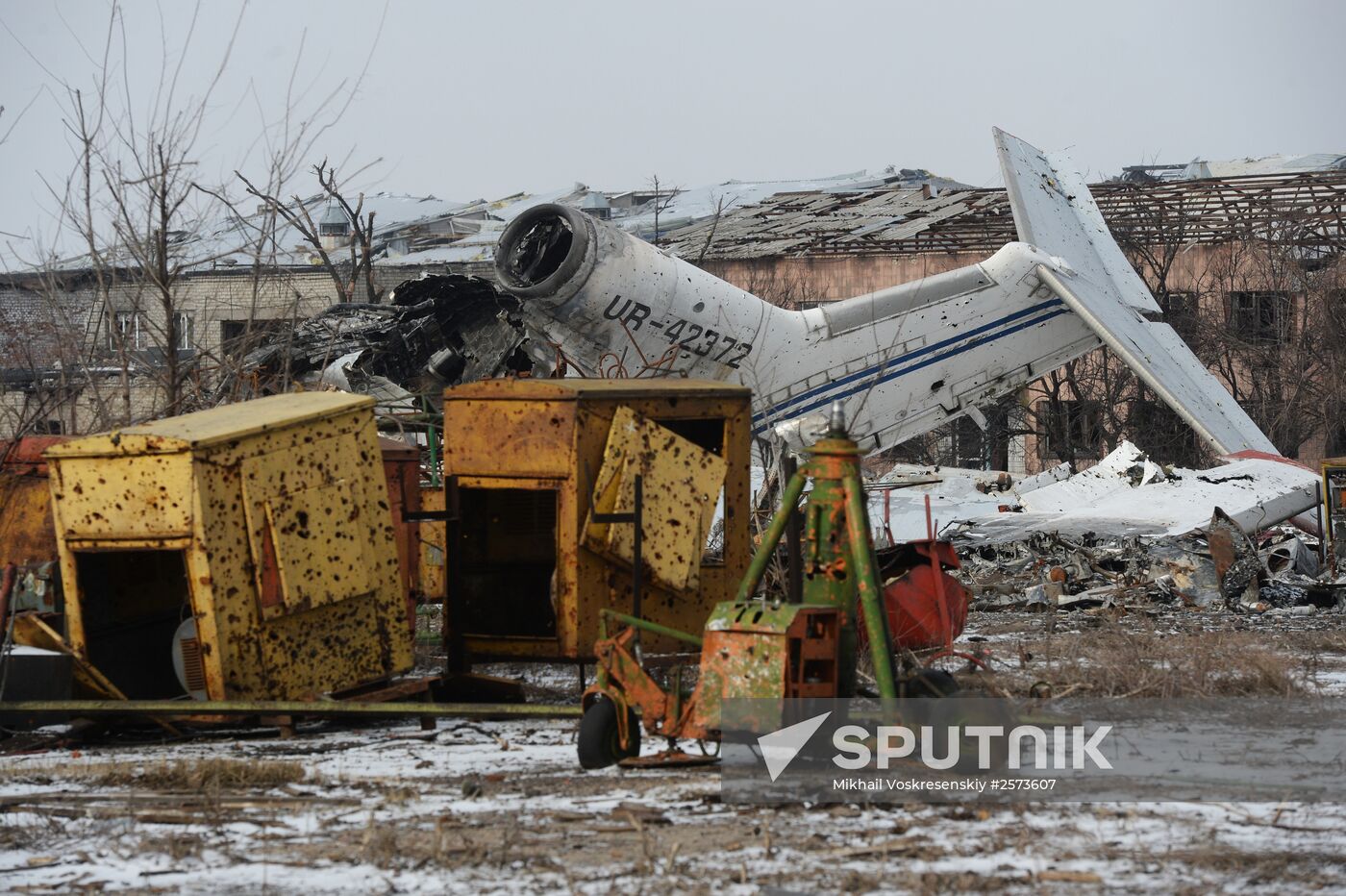 Destroyed airport in Donetsk