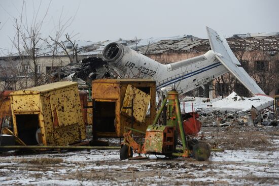 Destroyed airport in Donetsk