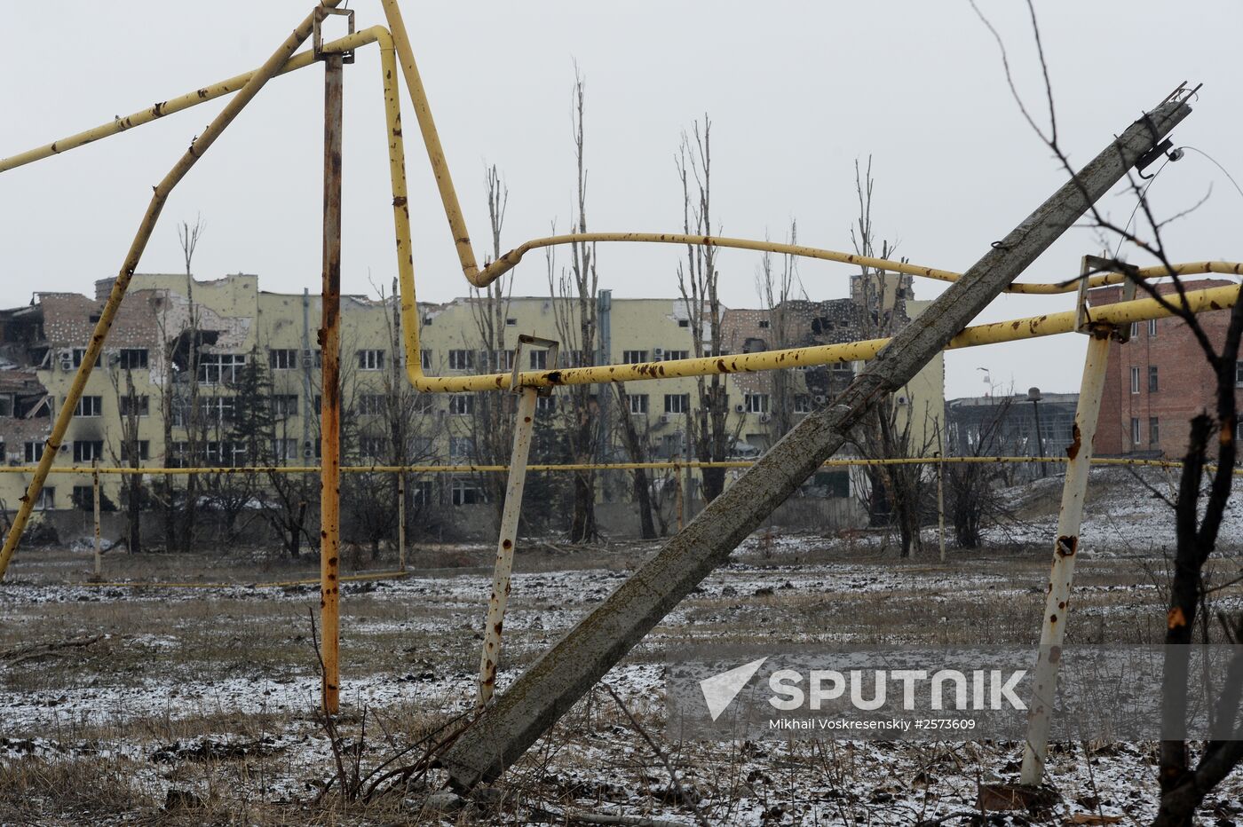 Destroyed airport in Donetsk