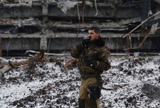 Destroyed airport in Donetsk