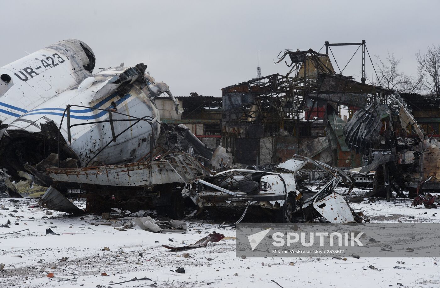 Destroyed airport in Donetsk