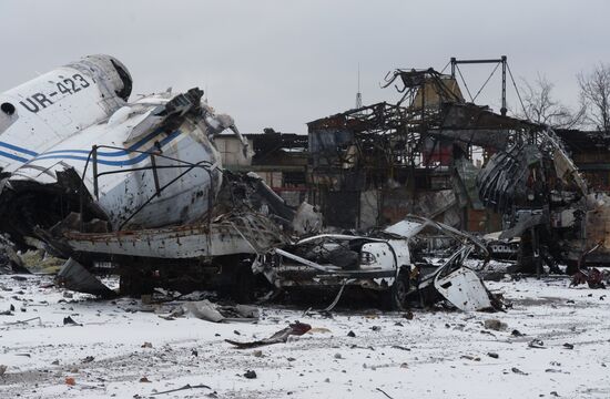 Destroyed airport in Donetsk