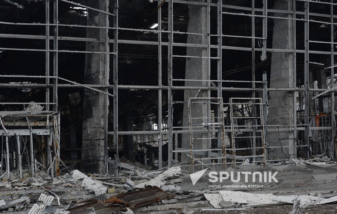 Destroyed airport in Donetsk
