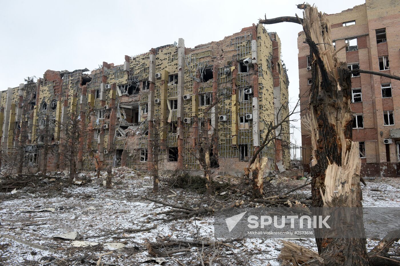 Destroyed airport in Donetsk