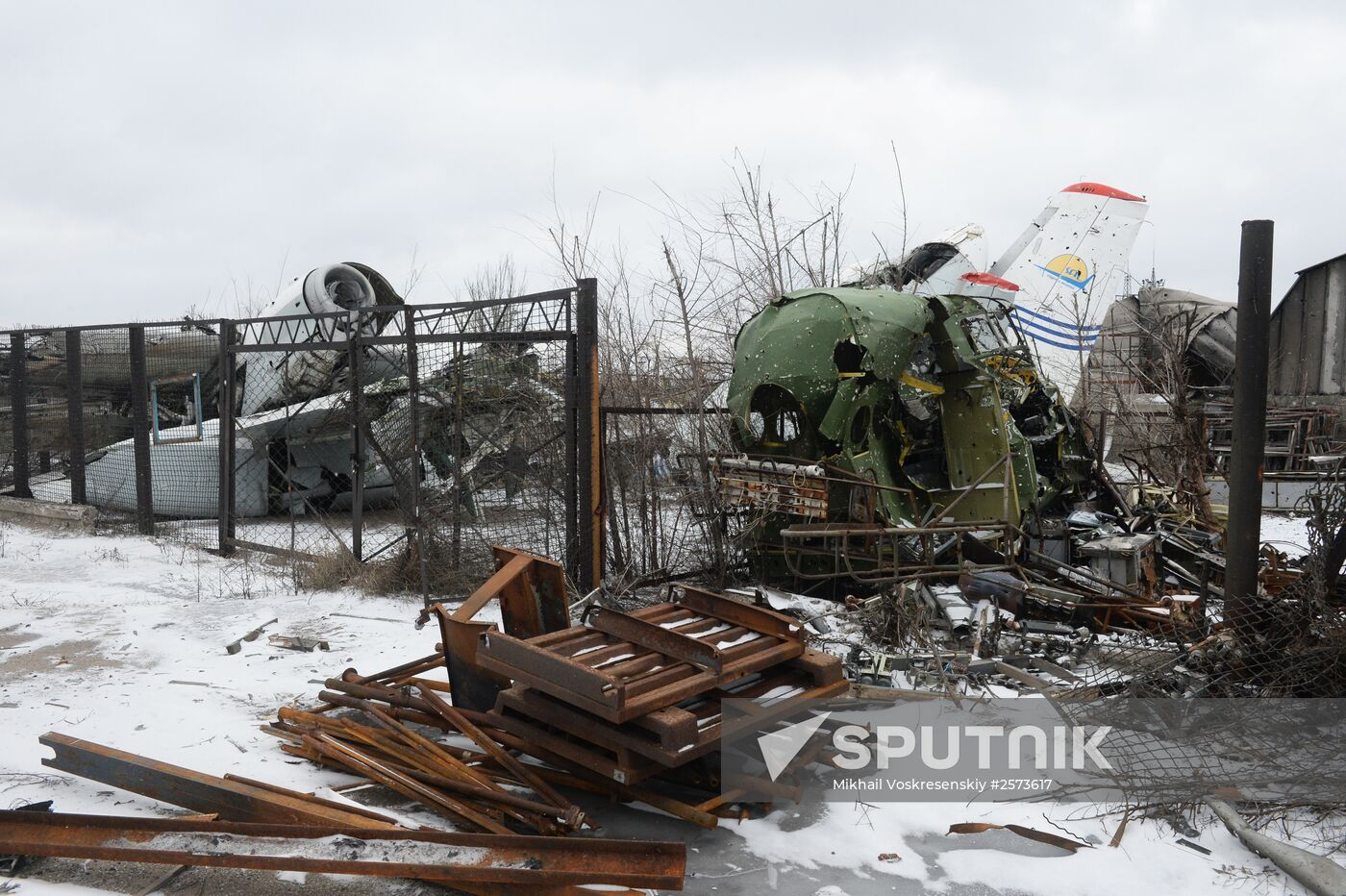 Destroyed airport in Donetsk