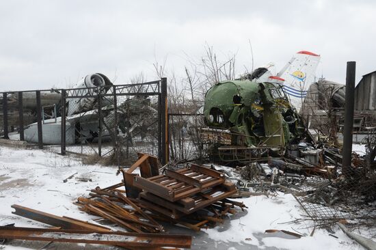 Destroyed airport in Donetsk
