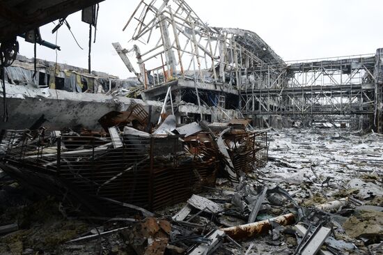 Destroyed airport in Donetsk